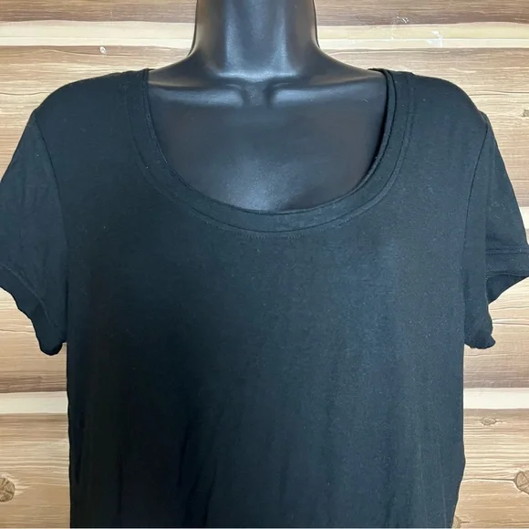 8/$25 Tahari‎ women short sleeve black tunic blouse size M - Picture 7 of 10